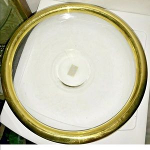 New Vintage Large Italian Hand Made Glass Bowl